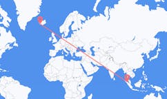 Flyreiser fra Medan, Indonesia til Reykjavik, Island