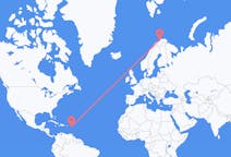 Voos de Antígua, Antígua e Barbuda para Hammerfest, Noruega