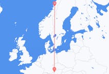 Flyg från Mosjøen till Salzburg