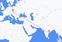 Flyreiser fra Rajahmundry, India til Wien, Østerrike