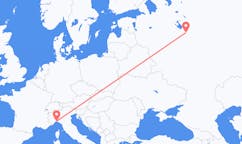 Fly fra Jaroslavl til Genova