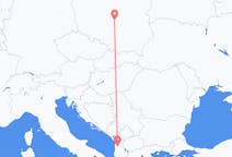 Voos de Łódź, Polônia para Tirana, Albânia