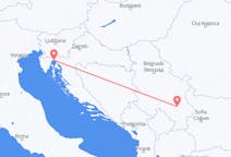 Flyreiser fra Rijeka, Kroatia til Niš, Serbia