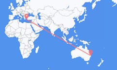Flyreiser fra Coffs Harbour, Australia til Astypalaia, Hellas