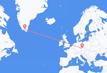 Flyreiser fra Narsarsuaq, Grønland til Praha, Tsjekkia