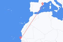 Flyrejser fra Dakar til Barcelona