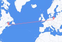 Flyreiser fra Moncton, Canada til Poznań, Polen