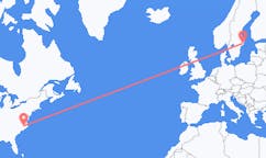 Flyreiser fra Greenville, USA til Stockholm, Sverige