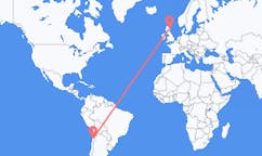 Flyg från El Salvador, Chile till Aberdeen, Skottland