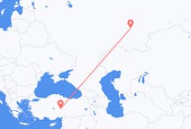 出发地 俄罗斯出发地 烏法目的地 土耳其開塞利的航班