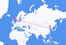 Flyrejser fra Dalian, Kina til Stavanger, Norge