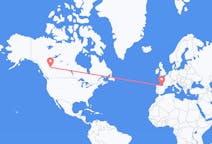 Рейсы из Доусон-Крик, Канада в Бильбао, Испания