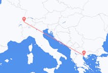 Vluchten van Thessaloniki, Griekenland naar Bern, Zwitserland