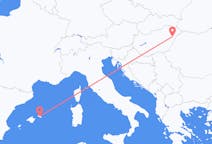 Vols de Debrecen, Hongrie vers Mahón, Espagne