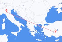 Fly fra Konya til Parma