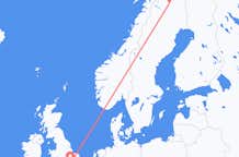 Vluchten van Kiruna, Zweden naar Londen, Engeland