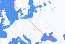 Flights from from Bergen to Samsun