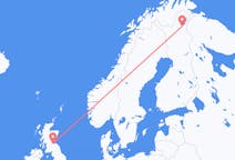 Vluchten van Edinburgh, Schotland naar Ivalo, Finland