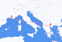 Flyg från Marseille, Frankrike till Thessaloníki, Grekland