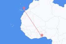 Loty z Lomé, Togo do Ajuy, Hiszpania