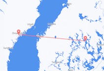 Flug frá Örnsköldsvík, Svíþjóð til Kuopio, Finnlandi
