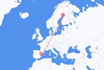 Vluchten van Alicante, Spanje naar Kokkola, Finland