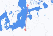 เที่ยวบิน จาก ตุรกุ, ฟินแลนด์ ไปยัง ซีมานี, Szczytno County, โปแลนด์