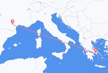 Fly fra Athen til Castres