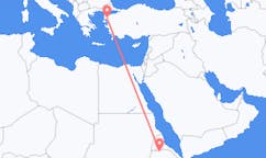 Flyreiser fra Shire, Etiopia til Edremit, Tyrkia