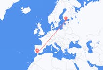 Vluchten van Tallinn, Estland naar Jerez, Spanje