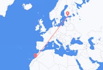Vluchten van Guelmim, Marokko naar Helsinki, Finland