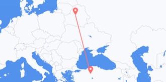 Voli from Bielorussia to Turchia
