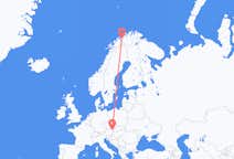 Flyg från Sørkjosen, Norge till Vienna, Österrike