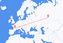 Flights from Yekaterinburg, Russia to Brive-la-Gaillarde, France