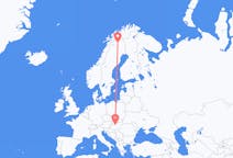 Vluchten van Kiruna, Zweden naar Boedapest, Hongarije