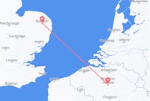 Flyrejser fra Norwich, England til Bruxelles, Belgien
