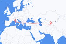 Flyg från Dusjanbe, Tadzjikistan till Figari, Frankrike