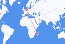 Flyreiser fra Tôlanaro, Madagaskar til Karlsruhe, Tyskland