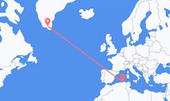 出发地 阿尔及利亚吉杰尔目的地 格陵兰纳萨尔苏克的航班