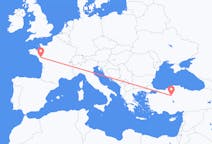 Vluchten van Ankara, Turkije naar Nantes, Frankrijk