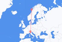 Flyreiser fra Sandnessjøen, til Pisa