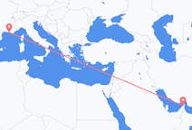 Flyreiser fra Ras al-Khaimah, De forente arabiske emirater til Marseille, Frankrike