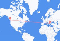 Flyreiser fra Campbell River, Canada til Thessaloniki, Hellas