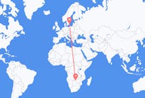 Flyreiser fra Victoria Falls, Zimbabwe til Kalmar, Sverige