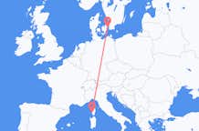 Flights from Ajaccio to Copenhagen