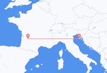Flyg från Pula, Kroatien till Bergerac, Frankrike