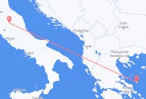 Vols depuis la ville de Pérouse vers la ville de Skyros