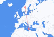出发地 利比亚班加西目的地 瑞典罗尔巴克斯奈斯的航班
