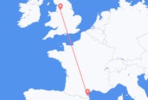 Flyreiser fra Perpignan, Frankrike til Manchester, England