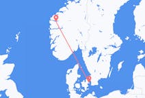 Vluchten van Sandane, Noorwegen naar Kopenhagen, Denemarken